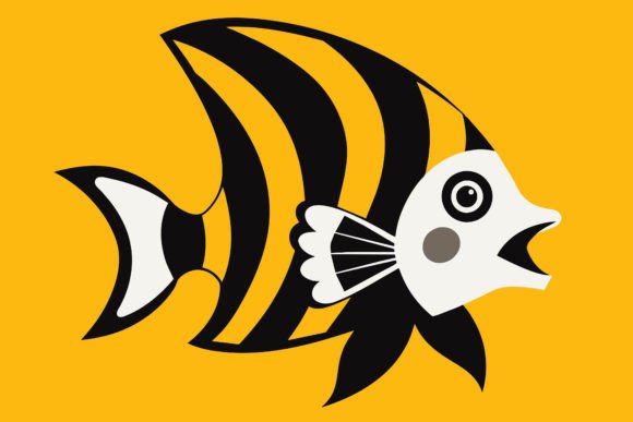 Angel Butterfly Fish Vector Illustration: A Freebie with Graphic Design Potential