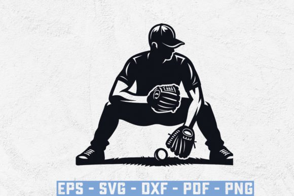 Baseball Player Silhouette SVG Files for Crafts and Graphics