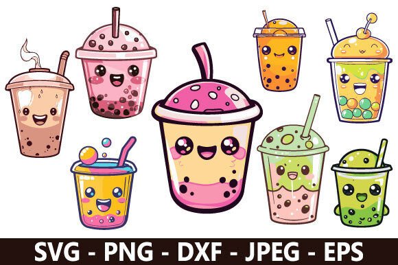 Boba Tea SVG Bundle: A Versatile Design Freebie for Creative Projects
