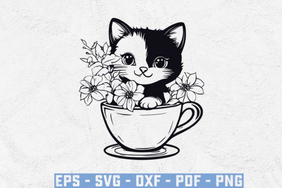 Cute Kitten SVG: A Playful Graphic Design Asset for Bloggers and Publishers