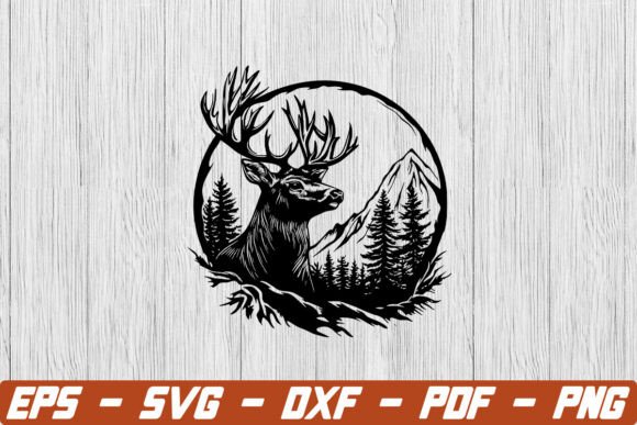 Deer With Mountain Tree Svg: A Designer’s Perspective