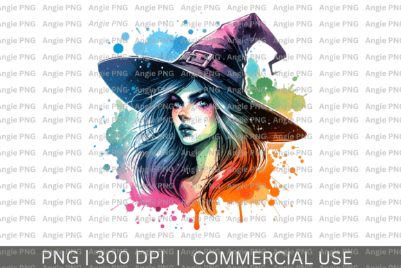 Halloween Watercolor Witch PNG Clipart: A Versatile Asset for Crafts and Graphic Design
