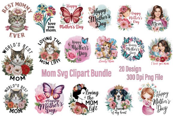 Mom SVG Clipart Bundle: A Graphics Freebie with Real Marketing Potential