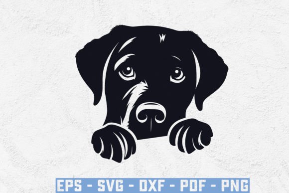 Peeking Labrador Retriever Dog SVG for Crafts and Graphics