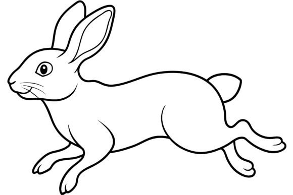 Rabbit Outline Art Vector: A Versatile Graphic Design Asset for Local Business Branding