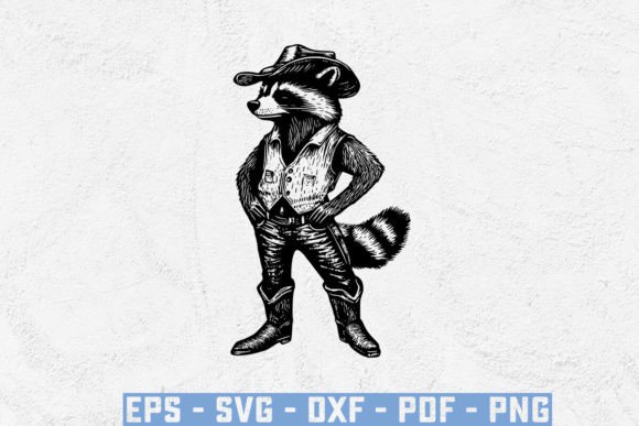Raccoon Cowboy SVG: A Playful Graphic Asset for Crafts and Local Business Branding