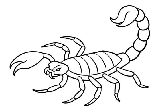 Scorpion Vector Coloring Page Image – A Freebie Graphic for Bold Handmade Creations
