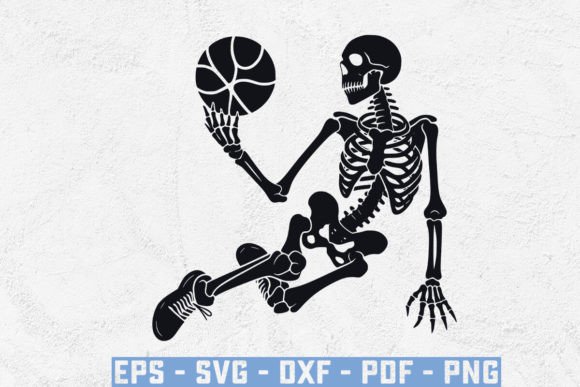 Skeleton with Basketball SVG: A Bold Graphic for Crafts and Creators