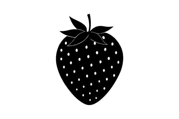 Strawberry Silhouette: A Versatile Graphic Design Freebie