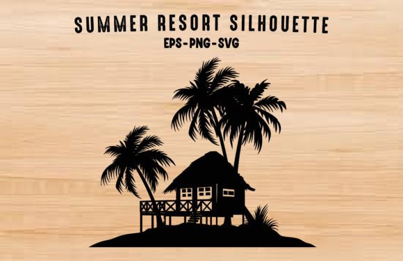 Tropical Beach Hut SVG Silhouette Free: A Versatile Graphic for Seasonal and Themed Projects