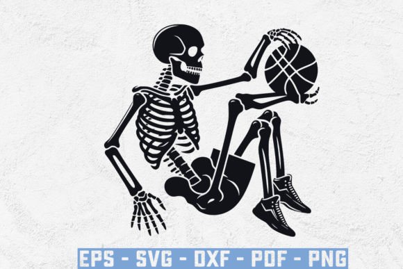 USA Flag With Skeleton Basketball SVG for Crafts and Graphics